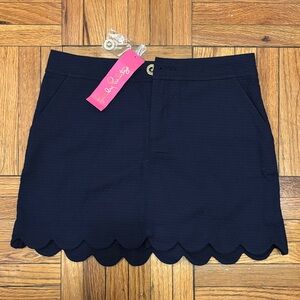 Lilly Pulitzer Navy Scalloped Skort